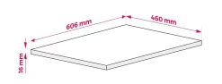 3xE Living Plateau pour armoire de salle de bain, couleur: Blanc, dimensions: 60 x 45 x 1,6 cm* Plan De Travail Salle De Bains