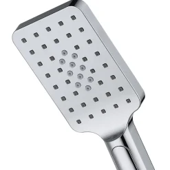 Kibath Poignée de douche 3 positions Maneral BER carrée finition chrome poli en ABS* Colonne De Douche Mécanique