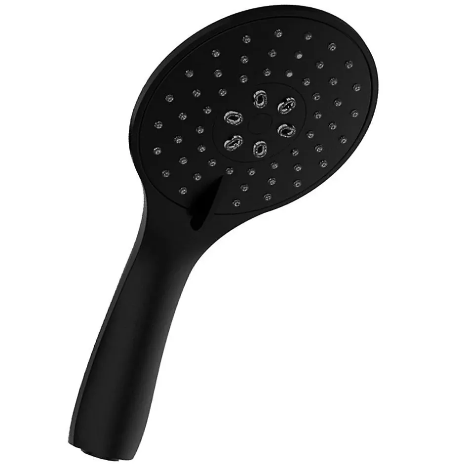 Kibath Poignée de douche Maneral 1 position ronde finition NOIR mat en ABS
