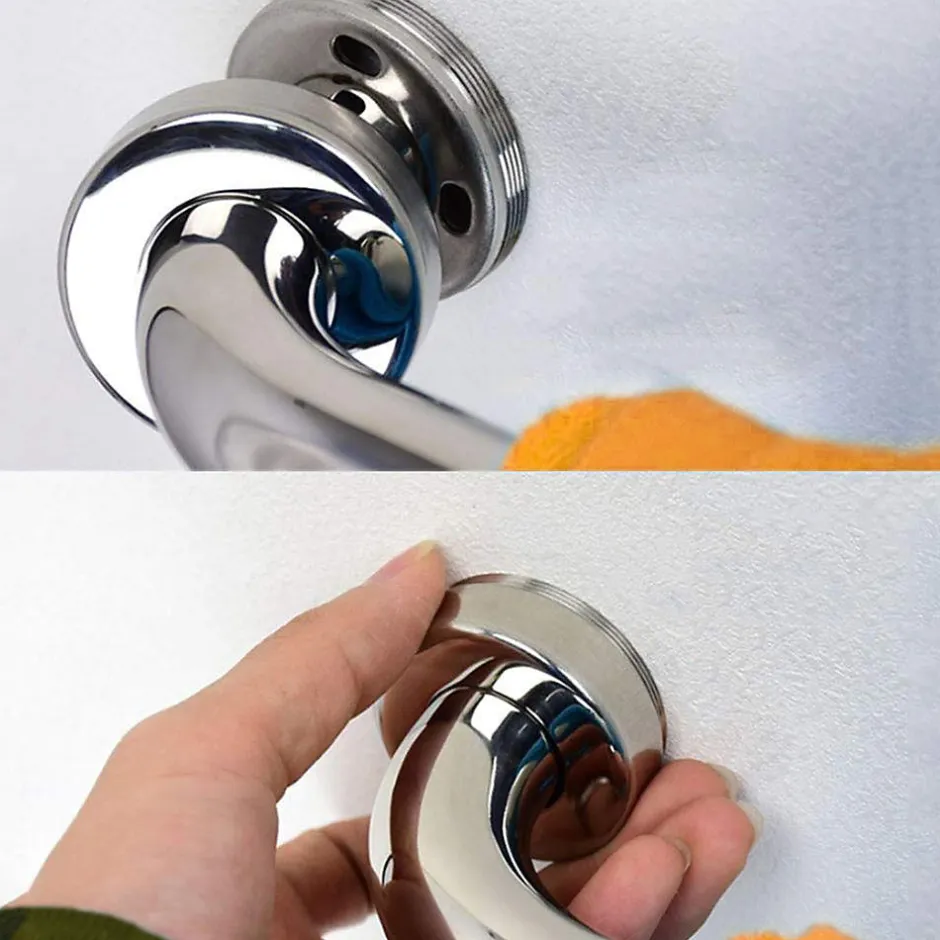Kibath Poignée de sécurité antidérapante de 30 cm avec finition NOIRE mate en acier inoxydable