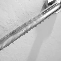 Kibath Poignée de sécurité antidérapante de 25 cm avec finition chromée polie en acier inoxydable
