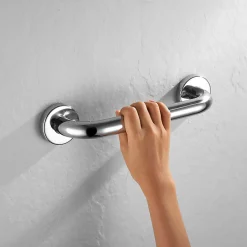 Kibath Poignée de sécurité LISA 30 cm, finition chrome poli, en acier inoxydable* Barre D'Appui