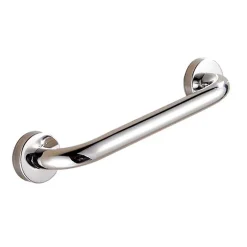 Kibath Poignée de sécurité lisse de 25 cm, finition chromée polie, en acier inoxydable* Barre D'Appui