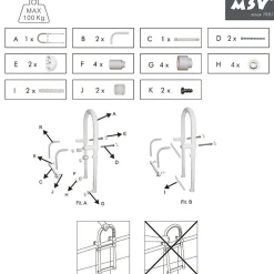 MSV Poignée d'entrée pour le bain Max 60kg* Barre D'Appui