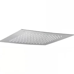 Sanindusa Pomme de douche haute à encastrer carrée inox 38x38cm sorties d'eau en silicone anti-calcaire Square chromé* Pommeau De Douche, Flexible Et Barre De Douche