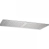 Sanindusa Pomme de douche haute à encastrer rectangulaire inox 78x38cm sorties d'eau en silicone anti-calcaire King chromé