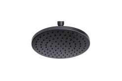 GoodHome Pommeau de douche 1 jet rond, noir, Cavally