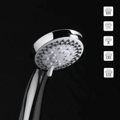 Douceur D'Intérieur Pommeau de douche 5 jets - Chromé* Pommeau De Douche, Flexible Et Barre De Douche