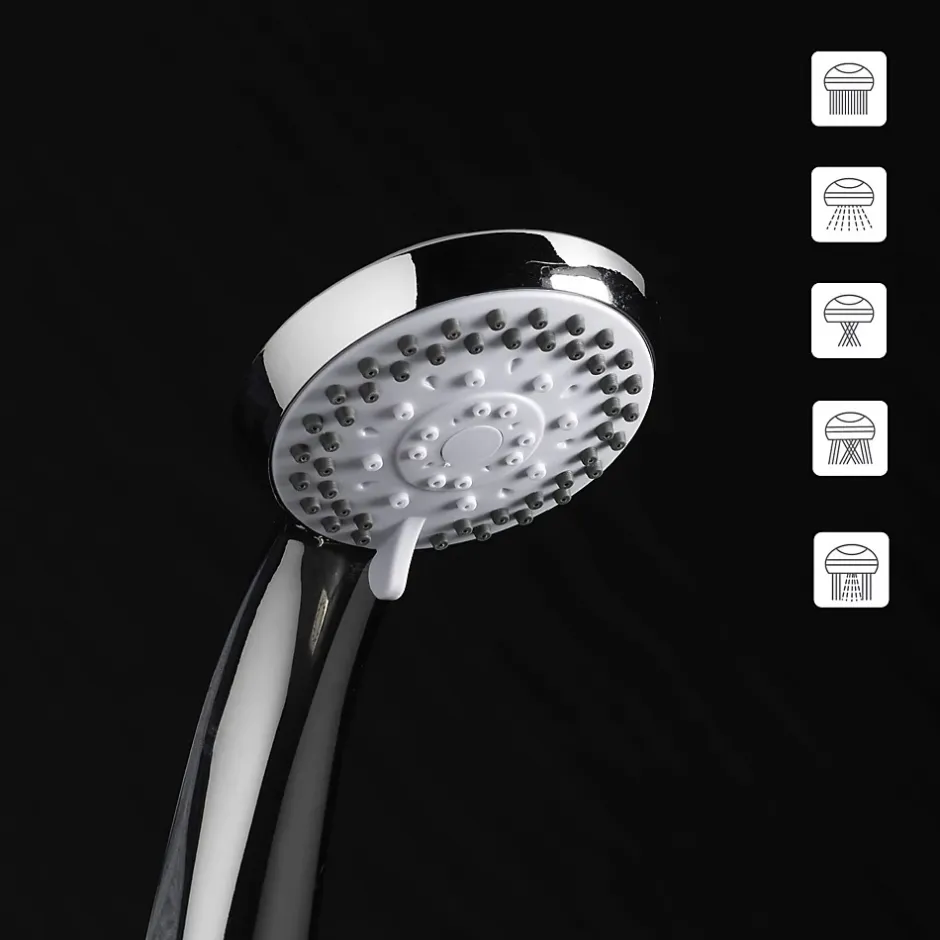 Douceur D'Intérieur Pommeau de douche 5 jets - Chromé* Pommeau De Douche, Flexible Et Barre De Douche