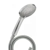 Duravit Pommeau de douche 3 jets Universal avec curseur inox brossé + flexible de douche
