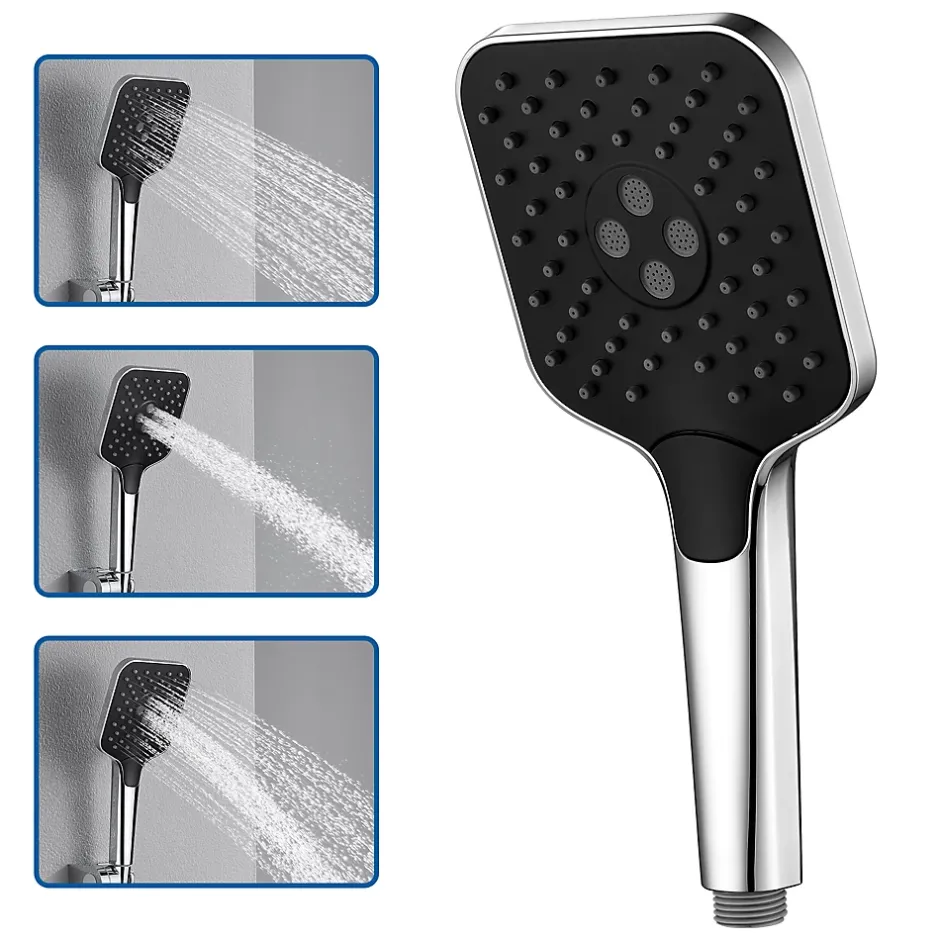 Auralum Max Pommeau de douche avec 3 modes de jet Pomme de douche Kit de douche* Pommeau De Douche, Flexible Et Barre De Douche
