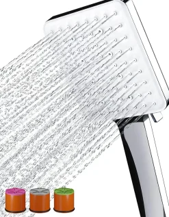 Vendos85 Pommeau de douche carré économiseur d eau 6jets