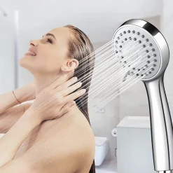 Deko Pommeau de douche économie d'eau à 3 types de jet haute pression avec tuyau de 1,5 m et ruban téflon* Pommeau De Douche, Flexible Et Barre De Douche
