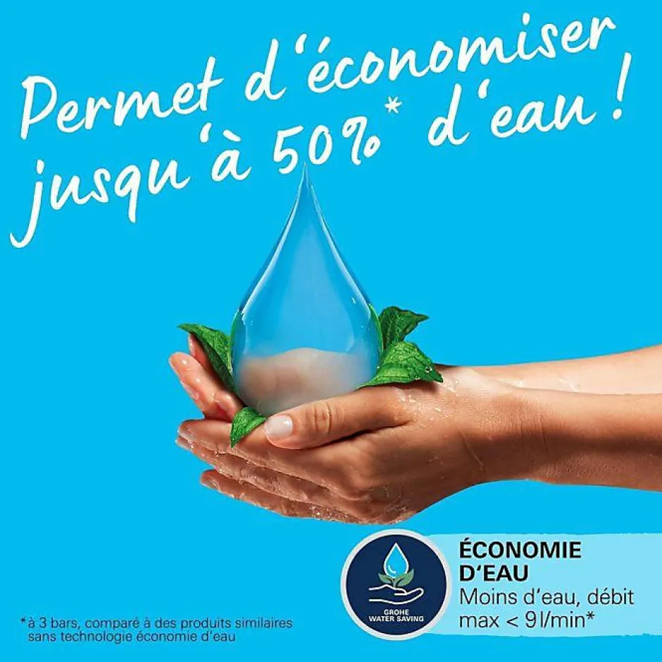 Grohe Pommeau de douche Quickfix Vitalio Joy 110 Chromé* Pommeau De Douche, Flexible Et Barre De Douche