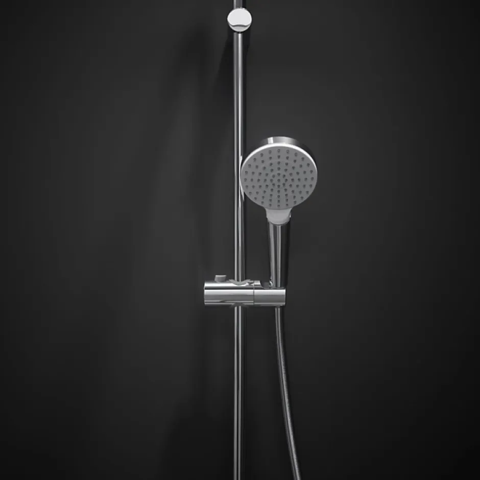 Hansgrohe Pommeau de douche Crometta EcoSmart blanc/chromé + flexible de douche 2 m Metaflex chromé