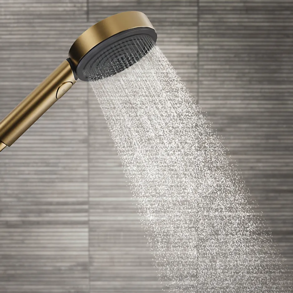 Hansgrohe Pommeau de douche Pulsify Select S 105 EcoSmart 3jets bronze brossé* Pommeau De Douche, Flexible Et Barre De Douche
