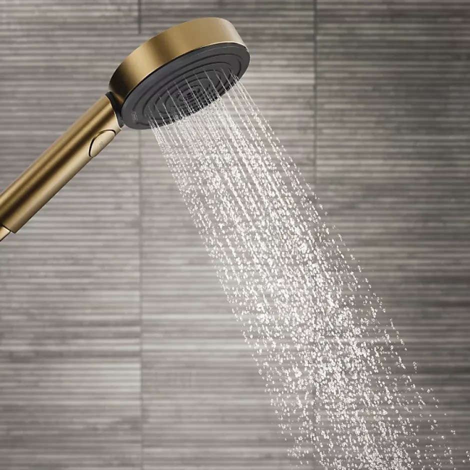 Hansgrohe Pommeau de douche Pulsify Select S 105 EcoSmart 3jets bronze brossé* Pommeau De Douche, Flexible Et Barre De Douche