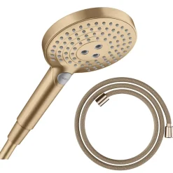 Hansgrohe Pommeau de douche Raindance Select S EcoSmart 120 3 jets + flexible Designflex 125 cm bronze brossé