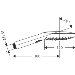 Hansgrohe Pommeau de douche Raindance Select E EcoSmart 120 3 jets chromé* Pommeau De Douche, Flexible Et Barre De Douche