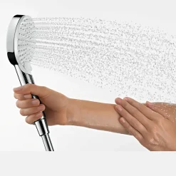 Hansgrohe Pommeau de douche Crometta 2 jets coloris blanc en plastique ABS et polypropylène