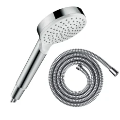 Hansgrohe Pommeau de douche Crometta + Flexible Metaflex 160 cm chromé* Pommeau De Douche, Flexible Et Barre De Douche