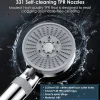 Deko Pommeau de Douche Haute Pression, Pommeau de Douche Economie Deau avec 5 Modes de Jet Pression d'eau Réglable Pommeau de , Chrome