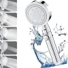 Deko Pommeau de douche Haute Pression à économie D'eau 5 types de jet pour bain et spa Pommeau Douche Anti Calcaire(Argenté)