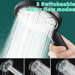 Deko Pommeau de Douche Haute Pression,Pommeau de Douche à Effet pluie, Douchette à main, Grand Pommeau de Douche à économie d'eau