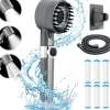 Vendos85 Pommeau de douche mural rond anti-calcaire 3 modes* Pommeau De Douche, Flexible Et Barre De Douche