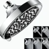 Vendos85 Pommeau de douche rond chromé 15 cm, 5 modes haute pression
