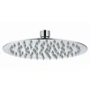 Kibath Pommeau de douche rond de 20 cm avec finition chromée brillante en laiton* Colonne De Douche Mécanique