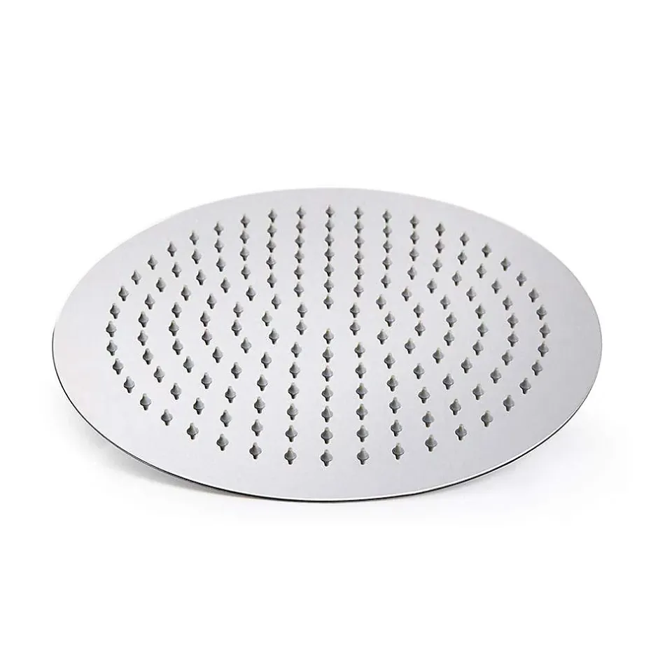 Kibath Pommeau de douche rond de 20 cm avec finition chromée brillante en laiton* Colonne De Douche Mécanique
