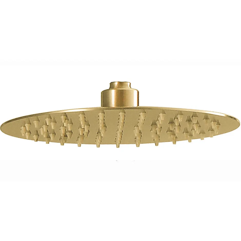 Kibath Pommeau de douche rond de 25 cm avec finition or brossé en acier inoxydable* Colonne De Douche Mécanique