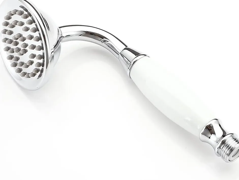Deko Pommeau de douche traditionnel en laiton chromé et céramique de pour salle de bain* Pommeau De Douche, Flexible Et Barre De Douche