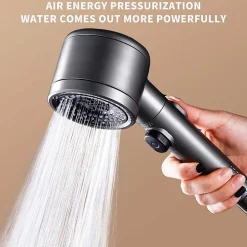 Deko Pommeau de douche universel avec filtre, 3 modes de pulvérisation et bouton pause* Pommeau De Douche, Flexible Et Barre De Douche