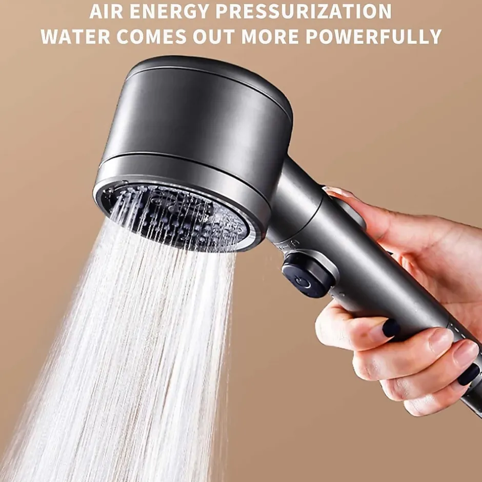 Deko Pommeau de douche universel avec filtre, 3 modes de pulvérisation et bouton pause* Pommeau De Douche, Flexible Et Barre De Douche