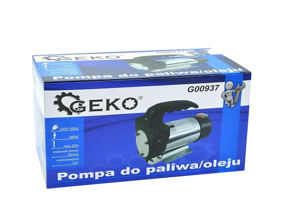 Geko Pompe De Carburant Et Huile 230V Puissance 180W Débit 50 Litres Par Minute* Wc Chimique Et Broyeur