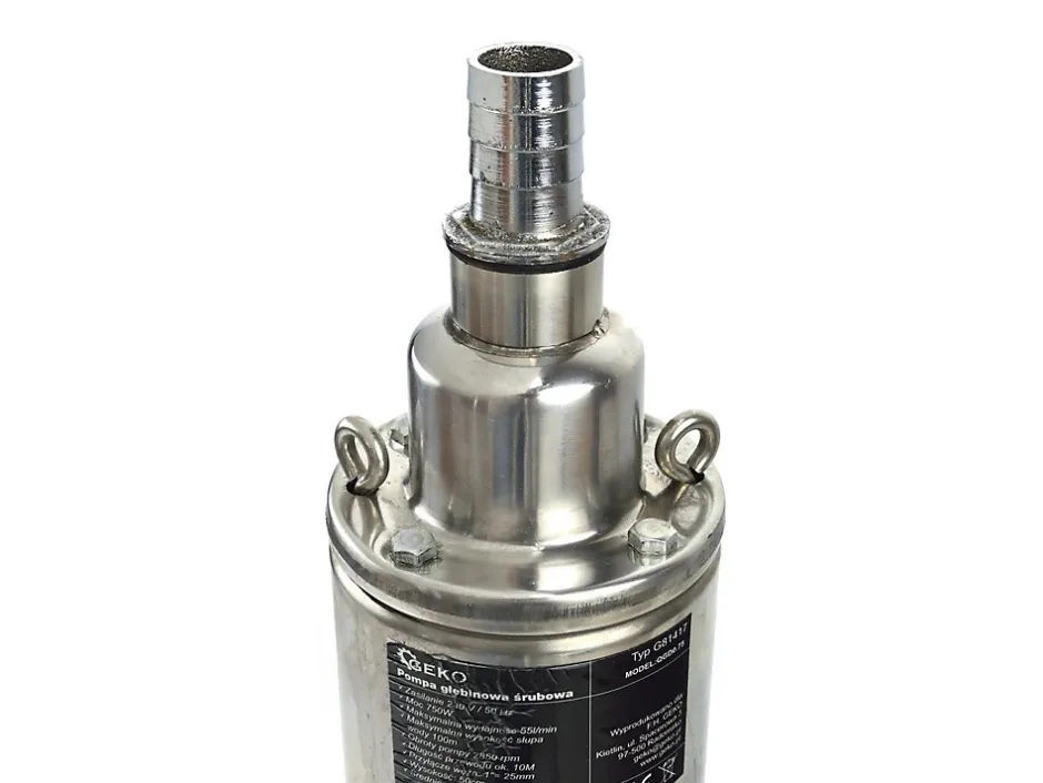 Geko Pompe de Puits Profond à Vis 750 W Diamètre 100 mm Hauteur 100 m
