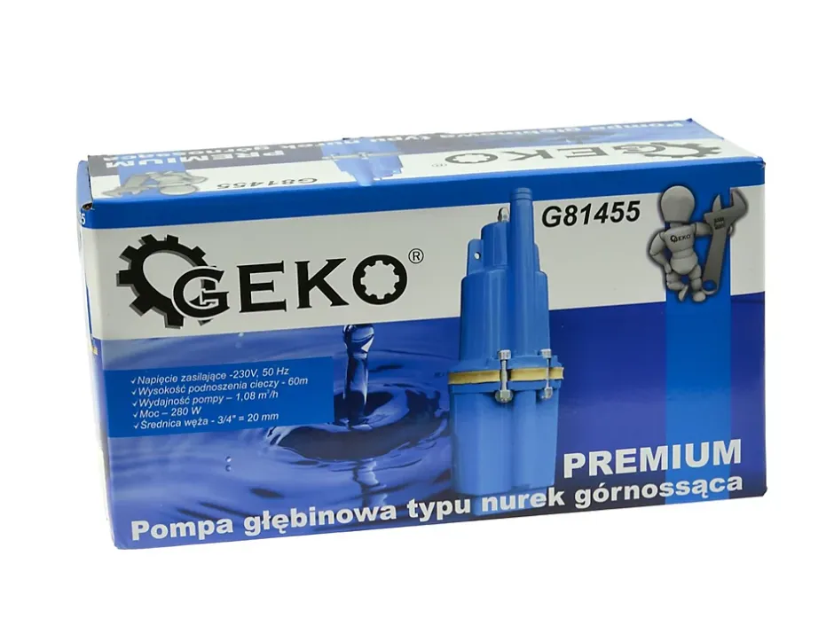Geko Pompe De Puits Submersible Premium 280W Pour Eau Potable* Wc Chimique Et Broyeur