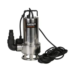 Fuxtec Pompe de relevage eaux usées - FX-TP11100 - INOX 1100W débit 15000 litres par heure* Wc Chimique Et Broyeur