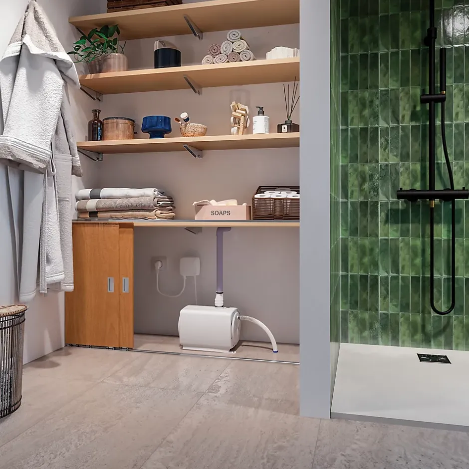 SFA Pompe de relevage pour douche extra-plate avec bonde, Sanipompe Floor