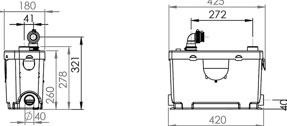 SFA Pompe de relevage Sanipompe douche* Wc Chimique Et Broyeur