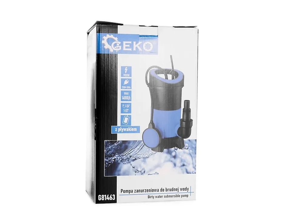 Geko Pompe Immergée En Plastique Avec Flotteur Pour Eaux Sales 900 W* Wc Chimique Et Broyeur