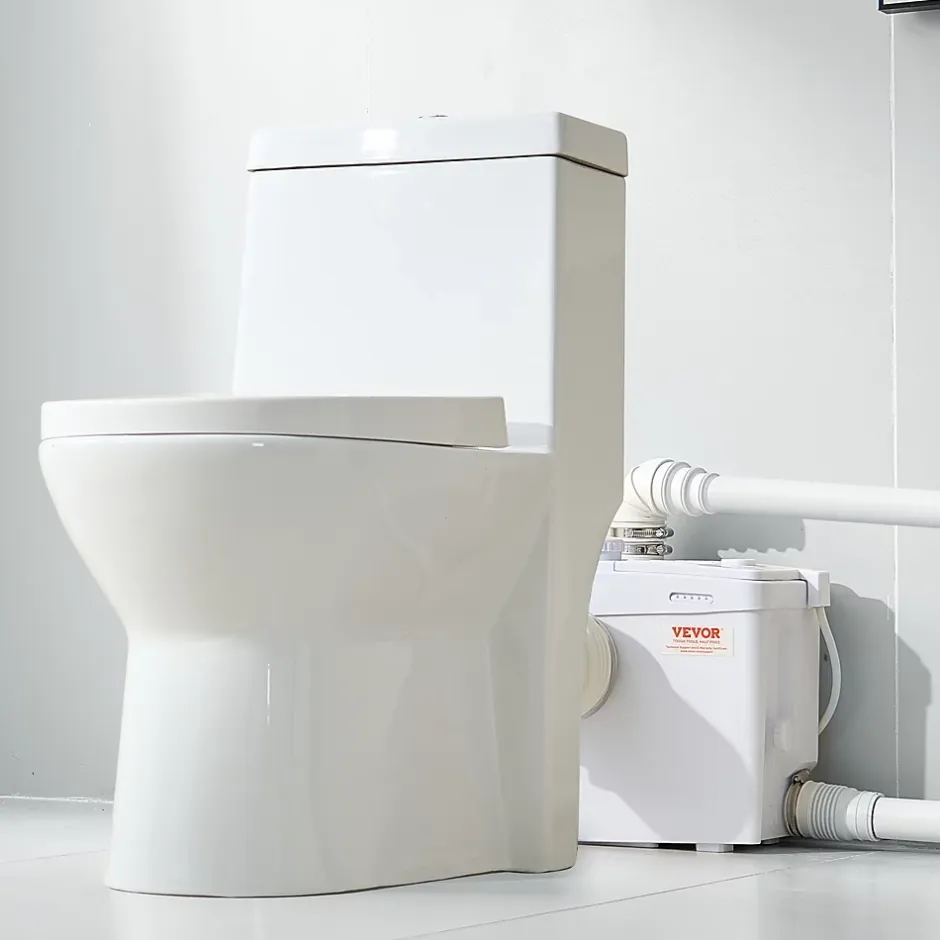 Vevor Pompe macératrice 1200W, sanitaire 4 entrées eau, 180 L min, ht. refoulement 10 m.