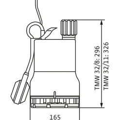 Wilo Pompe submersible Drain TMW 32/8 - Puissance 370 W - Filetage 1'1/4