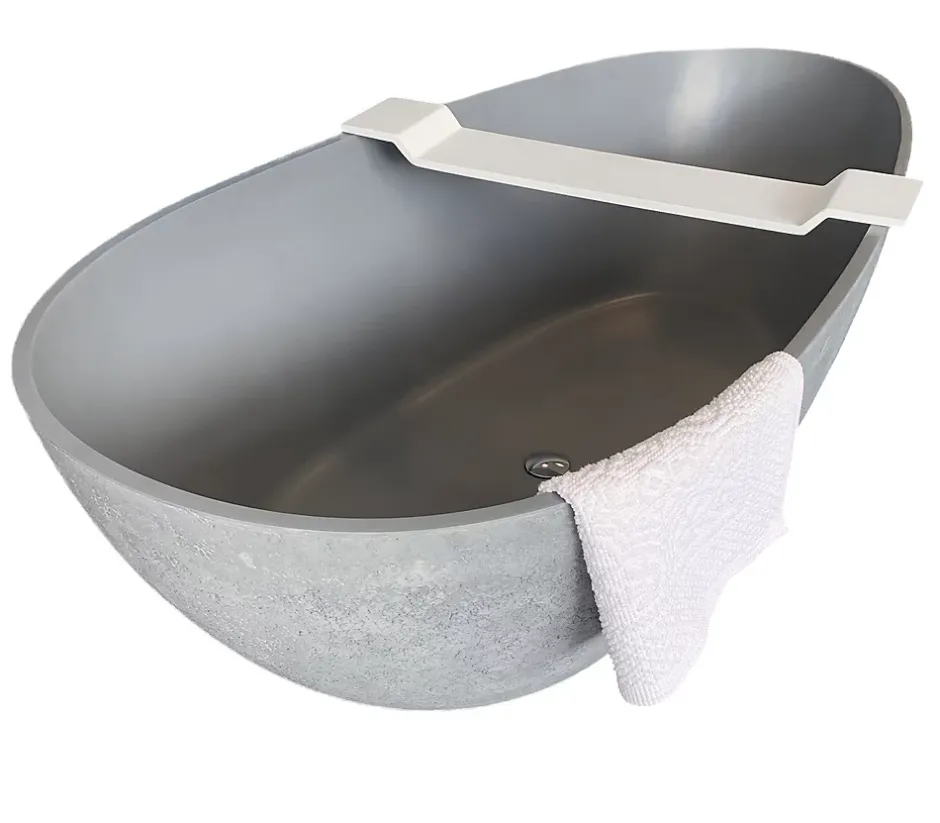 Bernstein Pont de baignoire en fonte minérale PB4208 - 85x16cm - Blanc mat
