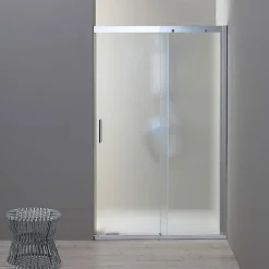 Kiamami Valentina Porte de douche 120 cm pour niche porte fixe droite en verre mat - dream* Porte De Douche