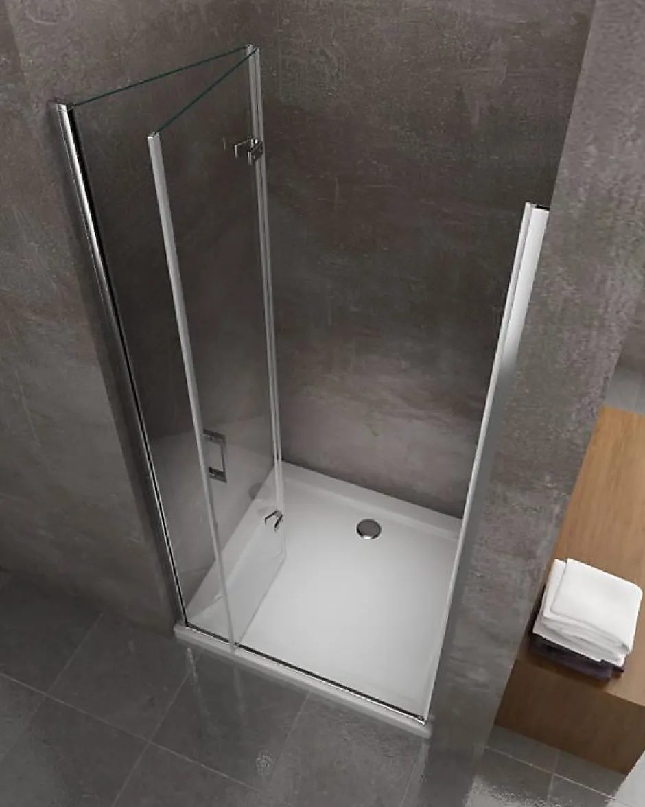 Laneri Porte de douche 6 mm pliante pour installation en niche - 93-96,5