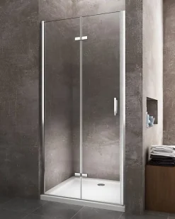 Laneri Porte de douche 6 mm pliante pour installation en niche - 93-96,5