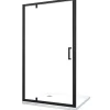 Laneri Porte de douche à ouverture battante roto-translante avec pivots asymétriques, cadre noir mat réversible Cm 86-89 H 200* Porte De Douche